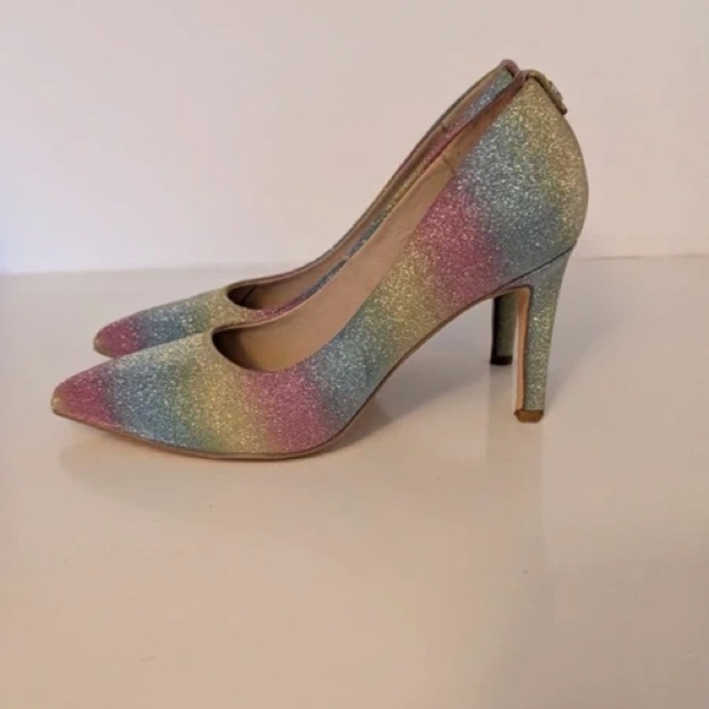 Elegant Multicolor Glitter Heels
